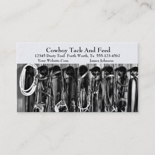 Western Horse Tack Business Card Template