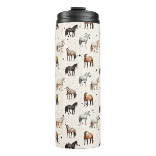 Western Horse Thermos Thermal Tumbler