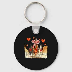 Western Horse Valentine Funny Western Valentines D Keychain