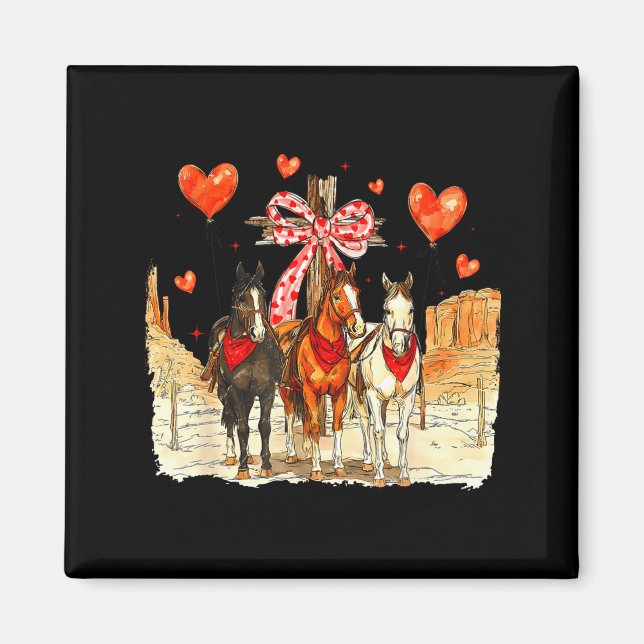 Western Horse Valentine Funny Western Valentines D Magnet (Front)