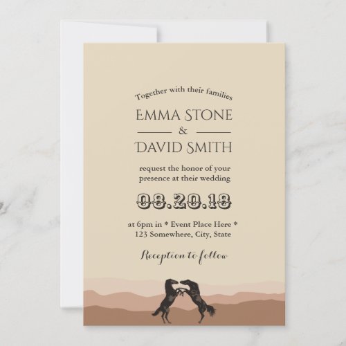 Western Horse Wedding Invitation