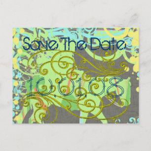 Western Horse With Swirls Save the Date Postcards