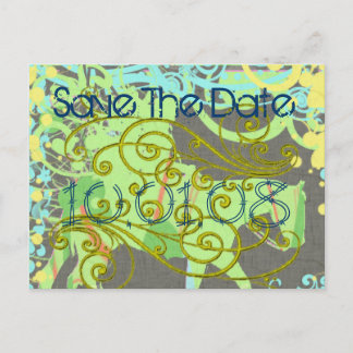 Western Horse With Swirls Save the Date Postcards