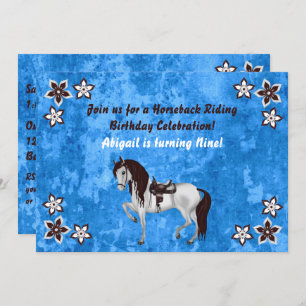 Western Horseback Riding Birthday Invitation