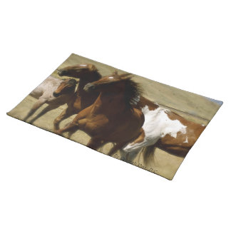 Western Horses Cloth Placemat
