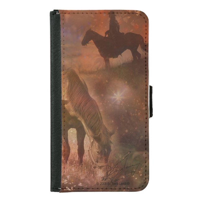 Western Horses Grazing Samsung Galaxy Wallet Case (Front)