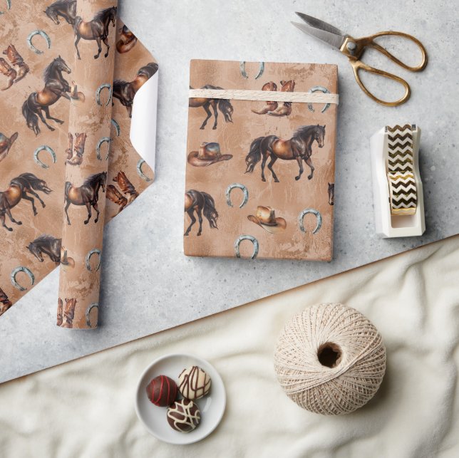 Western Horses Wrapping Paper (Crafts)