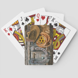 Western Horseshoe Cowboy Hat Lasso Poker Cards