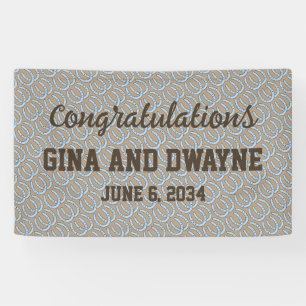 Western Horseshoe Wedding or Party Banner Cowboy