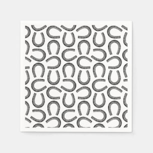 Western Horseshoes CUSTOM BACKGROUND COLOR Napkins