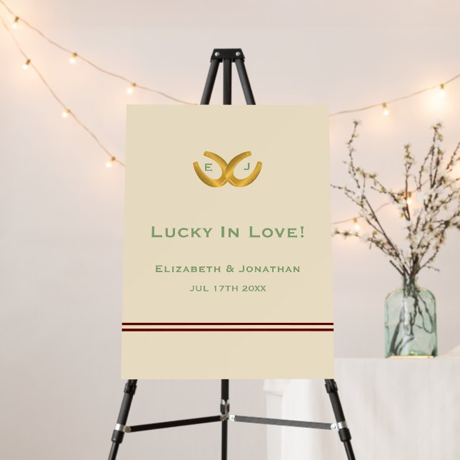 Western Horseshoes Wedding Foam Board (In Situ (Stand))