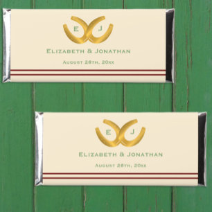 Western Horseshoes Wedding Hershey Bar Favors