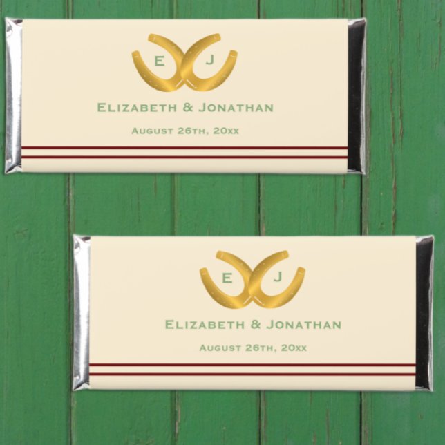 Western Horseshoes Wedding Hershey Bar Favors (Creator Uploaded)