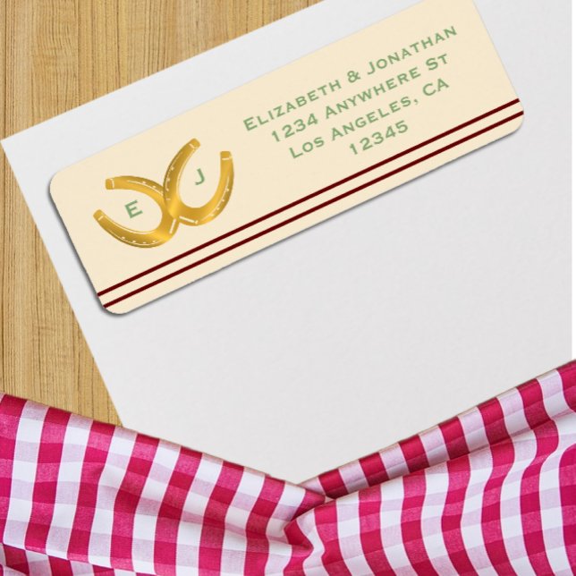 Western Horseshoes Wedding Label (Creator Uploaded)