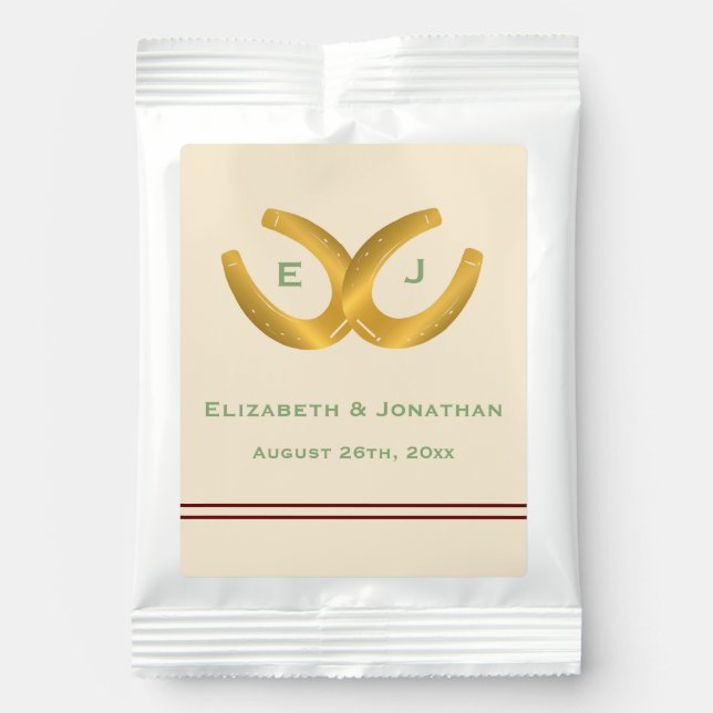 Western Horseshoes Wedding Lemonade Drink Mix (Front)