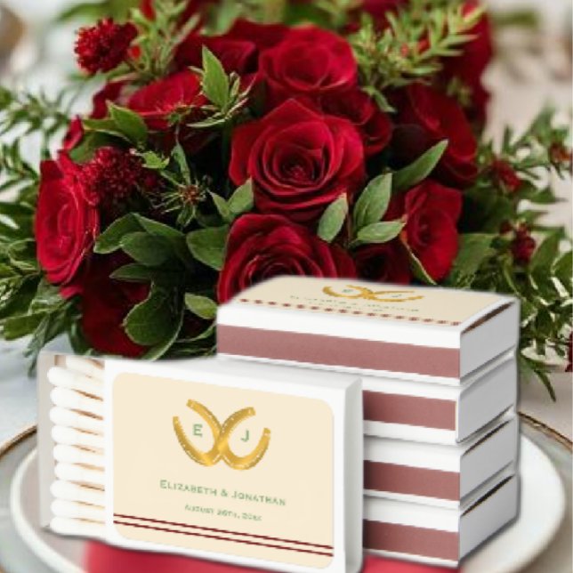 Western Horseshoes Wedding Matchboxes (Creator Uploaded)