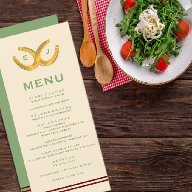 Western Horseshoes Wedding Menu (Creator Uploaded)