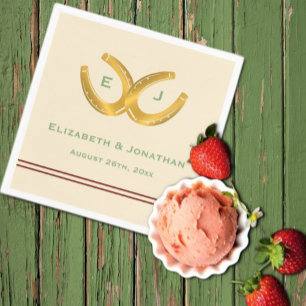 Western Horseshoes Wedding Napkins
