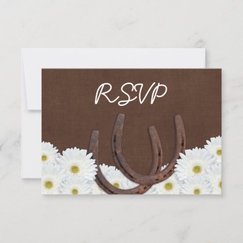 Western Horseshoes Wedding RSVP Response Card