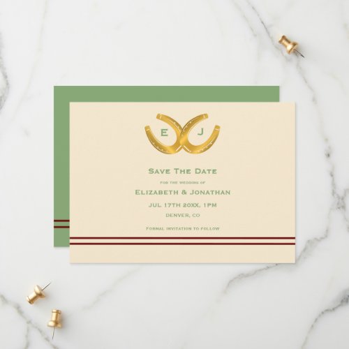 Western Horseshoes Wedding Save The Date