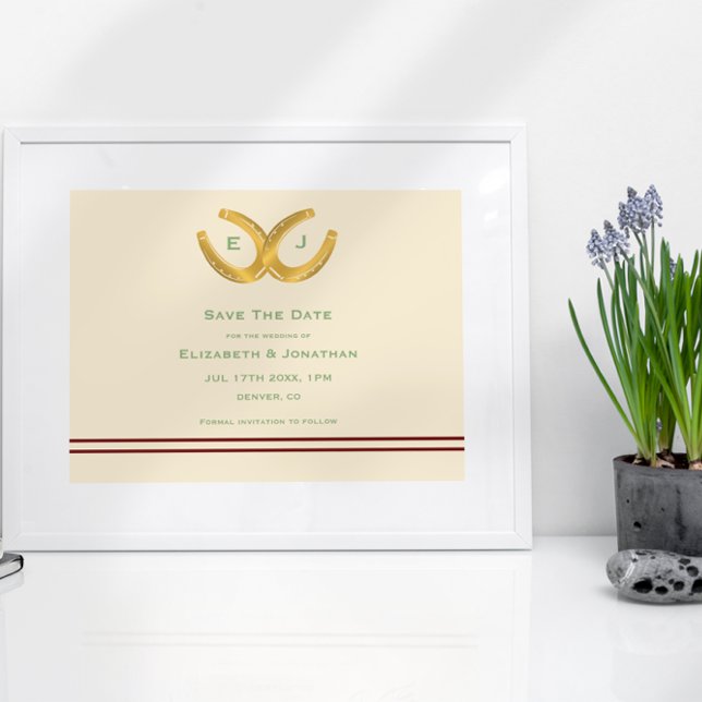 Western Horseshoes Wedding Save The Date (Creator Uploaded)