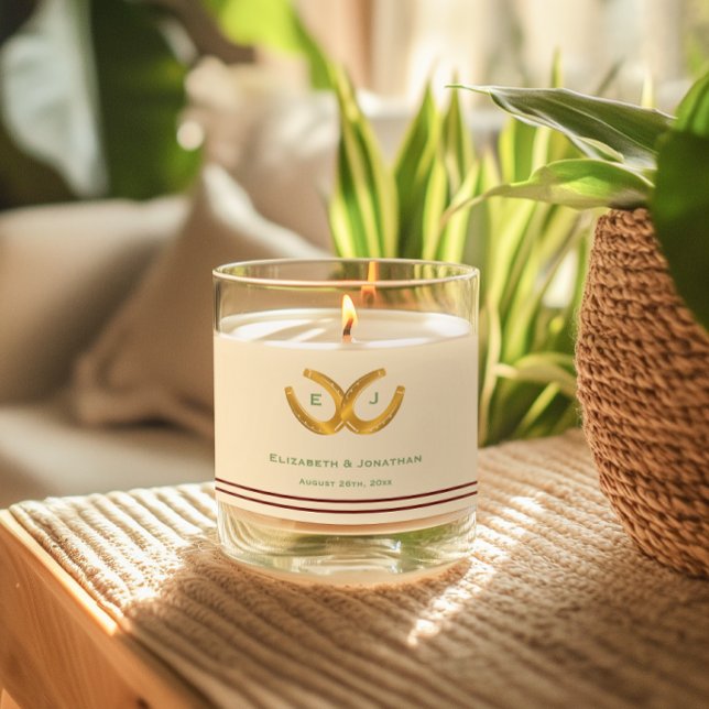 Western Horseshoes Wedding Scented Candle (Creator Uploaded)