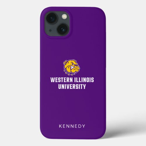 Western Illinois University  Add Your Name iPhone 13 Case