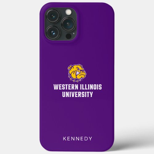Western Illinois University  Add Your Name iPhone 13 Pro Max Case