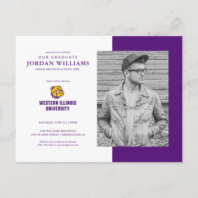 Western Illinois University | Graduation Announcement Postcard (Front)
