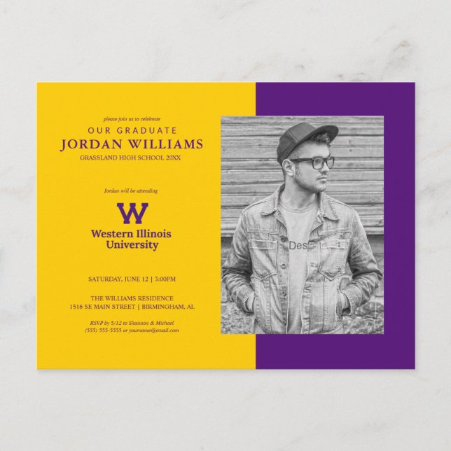 Western Illinois University | Graduation Announcement Postcard (Front)