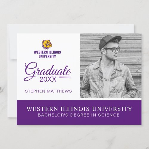 Western Illinois University  Graduation Invitation