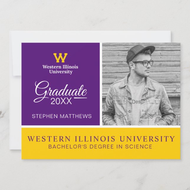 Western Illinois University | Graduation Invitation (Front)