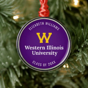 Western Illinois University   Graduation Metal Ornament