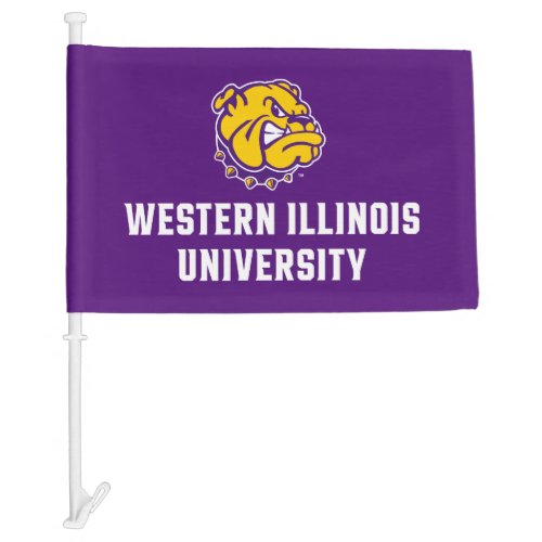 Western Illinois University Leathernecks Car Flag