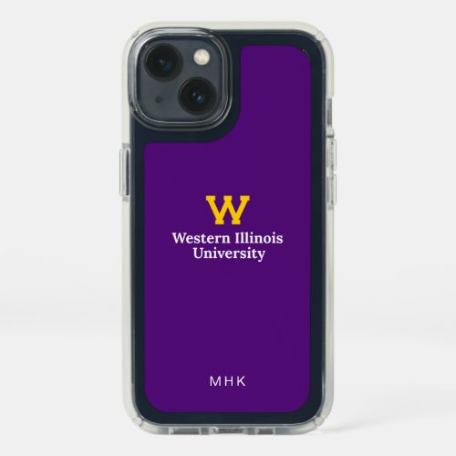 Western Illinois University  Monogram Speck iPhone 13 Case