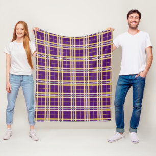 Western Illinois University Tartan Fleece Blanket