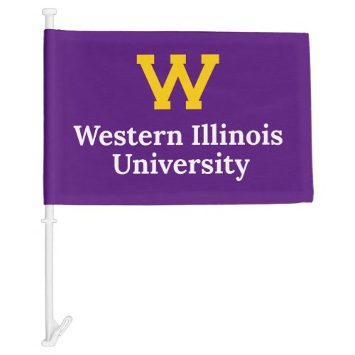 Western Illinois University Wordmark Car Flag