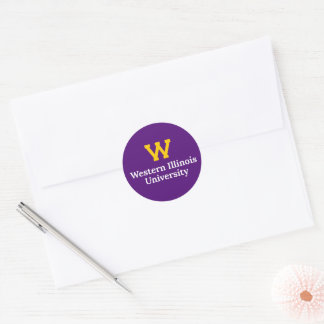 Western Illinois University Wordmark Classic Round Sticker