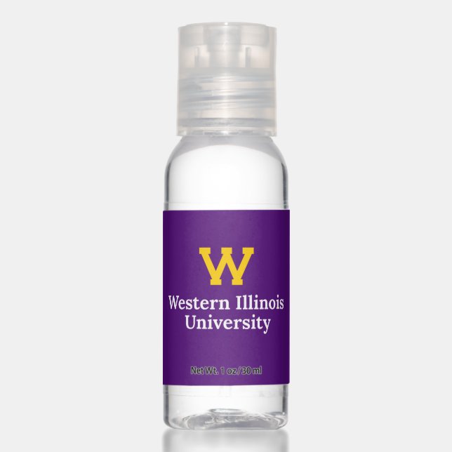 Western Illinois University Wordmark Hand Sanitizer (Front)