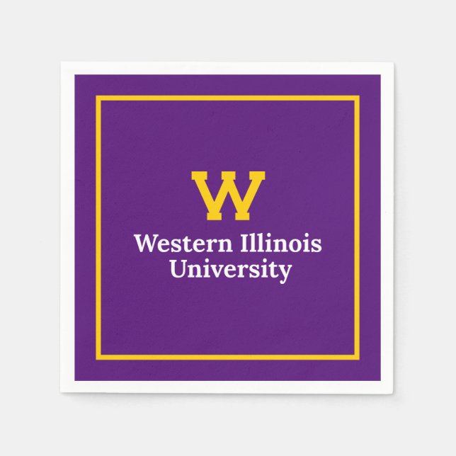 Western Illinois University Wordmark Napkins (Front)
