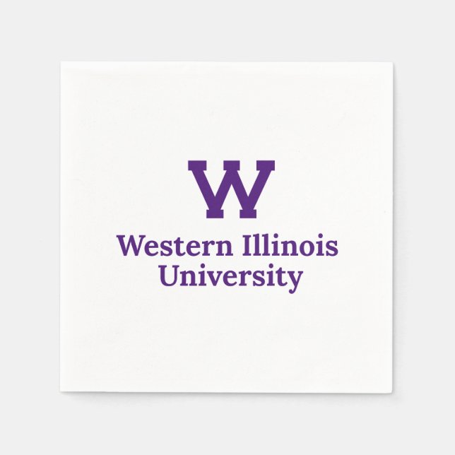 Western Illinois University Wordmark Napkins (Front)