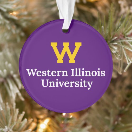 Western Illinois University Wordmark Ornament