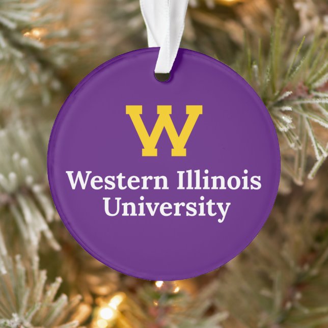 Western Illinois University Wordmark Ornament (Tree)