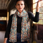 Western Inspired Floral Art Turquoise Teal Scarf<br><div class="desc">Western Inspired Floral Art damask pattern long scarf in turquoise and teal color palette with earth tones and hints of rose pink. Beautiful decorative western fashion accessories for the modern cowgirl. A stylish and charming addition to any western wardrobe! Show them who's the belle of the ball!</div>