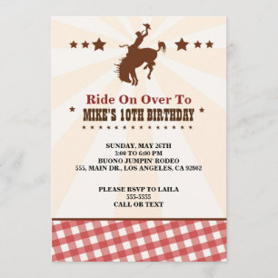 Western Invitation Kids Birthday Party