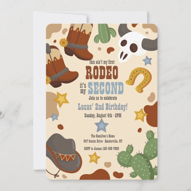 Western Kid Birthday Party Invitation (Front)