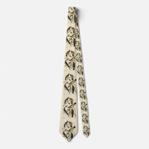 Western Kingbird, etc - Audubon's Birds of America Neck Tie