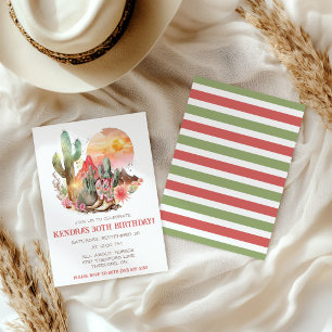 Western Landscape Cowgirl Birthday Party Invitation