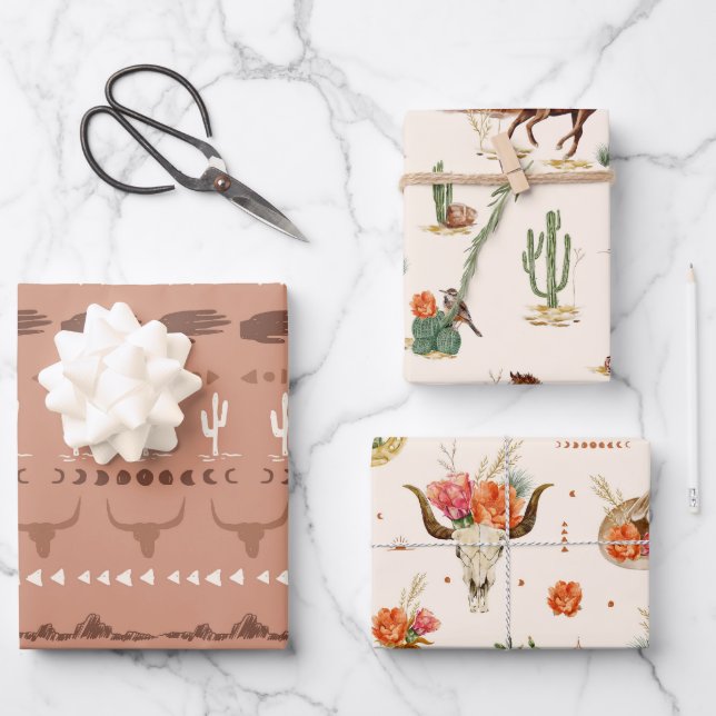 Western Landscape  Wrapping Paper Sheets (Front)