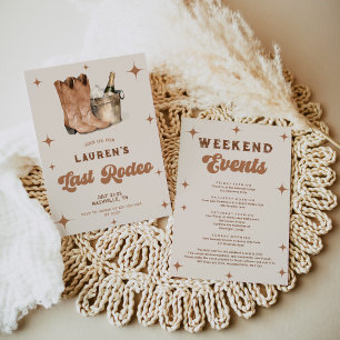 Western Last Rodeo Bachelorette Party Invitation